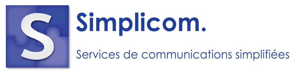 Logo de Simplicom. Service de communications simplifiées