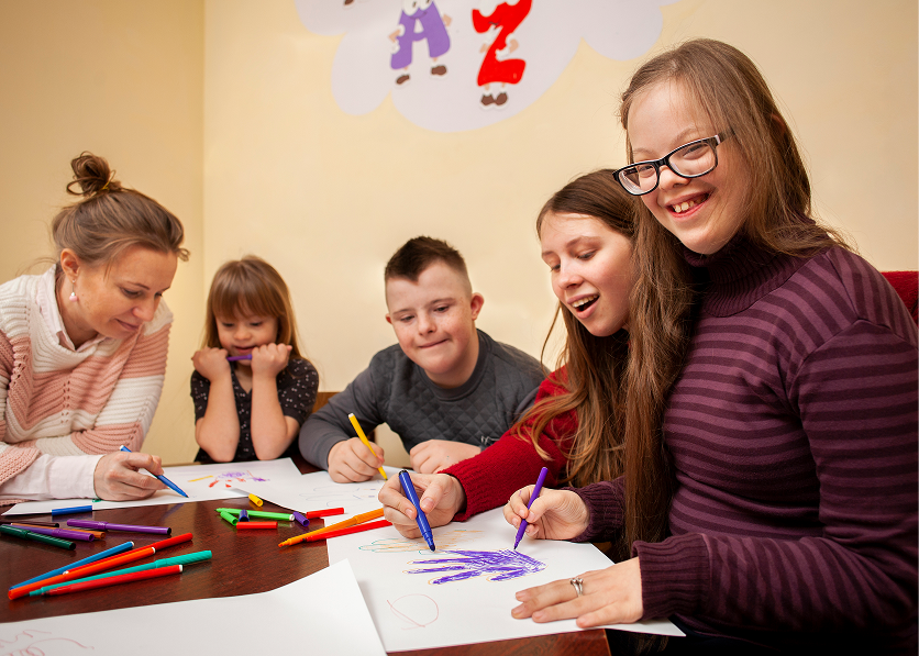 Des enfants aux services de garde